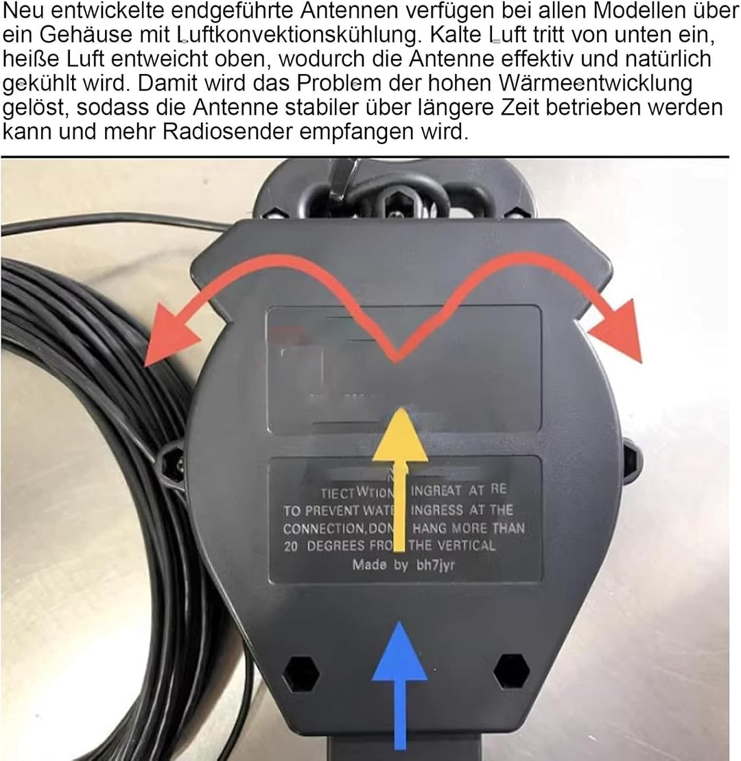 JYR8010-400W End Fed Half Wave Antenne, 400W Kurzwellenradioantenne für Amateurradio, 8 Bänder 10m 1