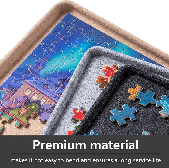 Lavievert Jigsaw Puzzle Brett zur Puzzle Aufbewahrung mit 6 Sortierfächern für bis zu 1000 Teile – K