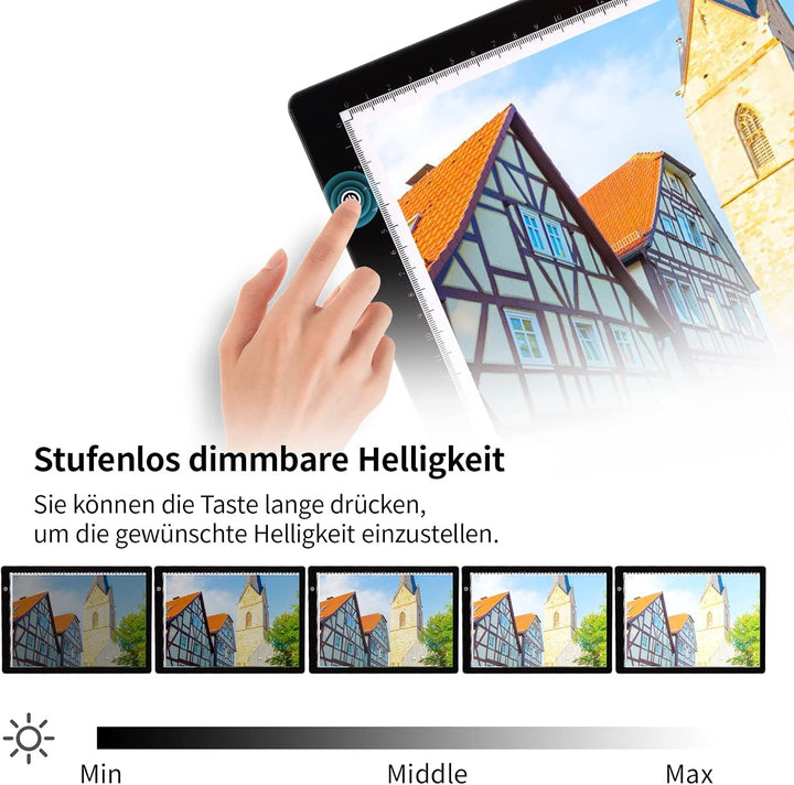 A3 Lichtkasten für Zeichnung Portable einstellbare Helligkeit Led Light Pad Tracing Light Board mit