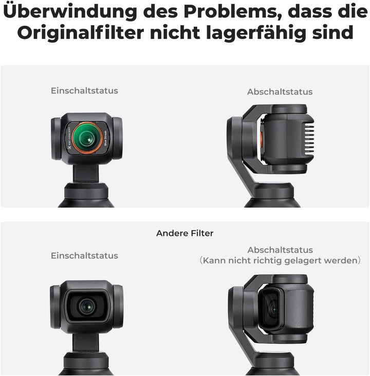 K&F Concept OSMO Pocket 3 Blue Streak Filter Magnetisch Kompatibel mit DJI OSMO Pocket 3 (Aluminiumr