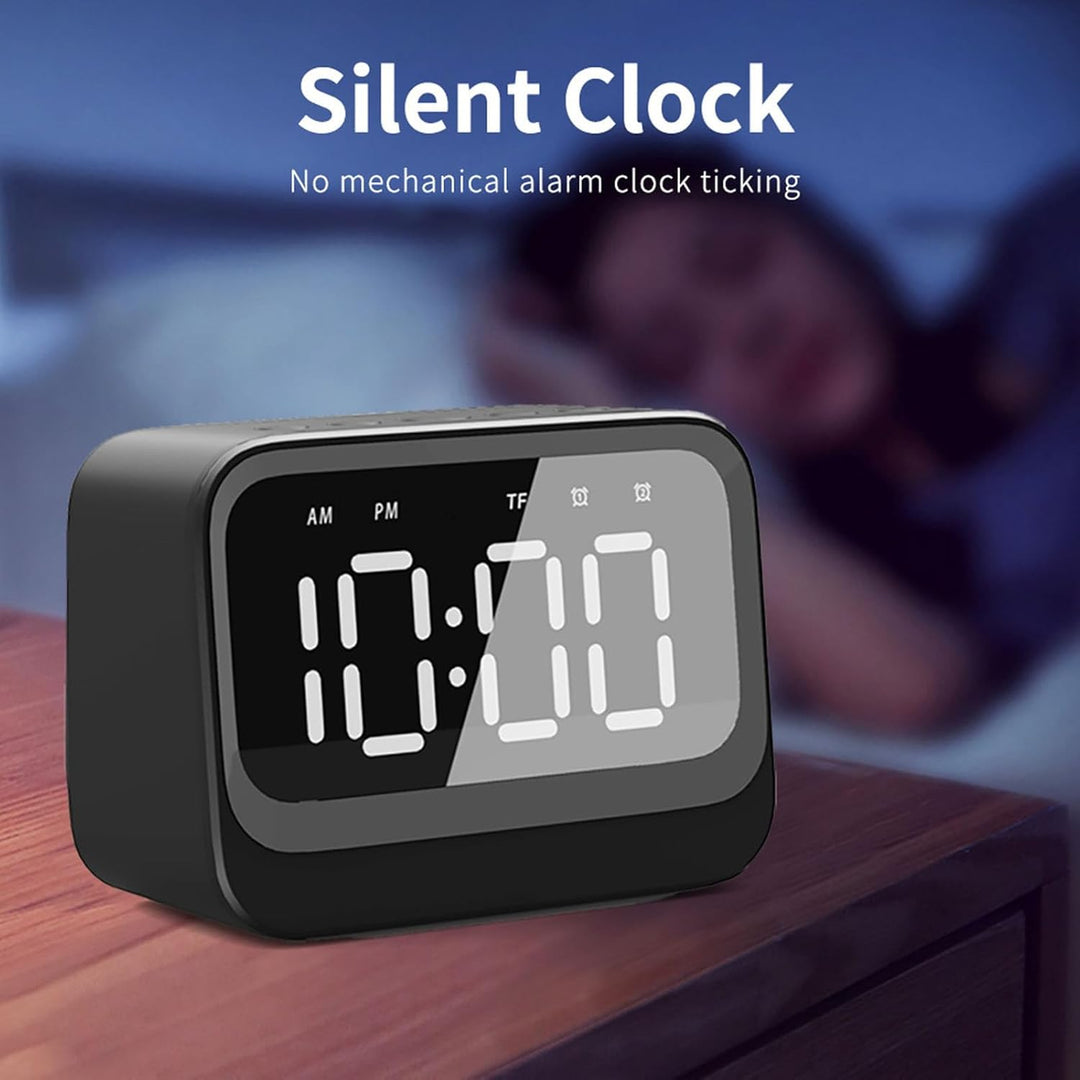 ASHATA Digitaler Wecker mit -Lautsprecher, LED Digital Clock -Lautsprecher mit Grossem LED -Display