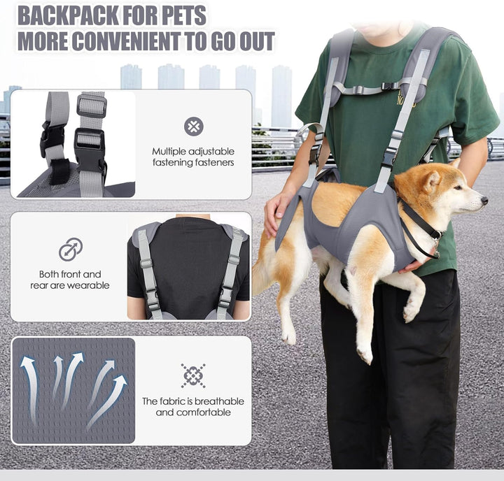 Tragetuch für Hunde, tragbarer Outdoor-Rucksack, Notfall-Rucksack, Haustier-Tragetasche für ältere H