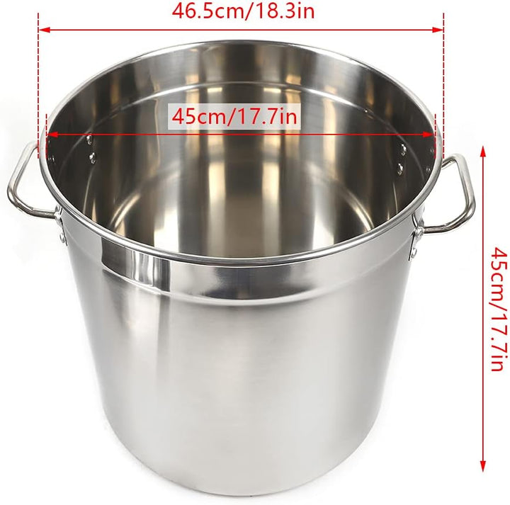 70L Suppentopf, Grosse Kapazität Gastronomie Kochtopf mit Metalldeckel Edelstahl Kochtöpfe für Induk