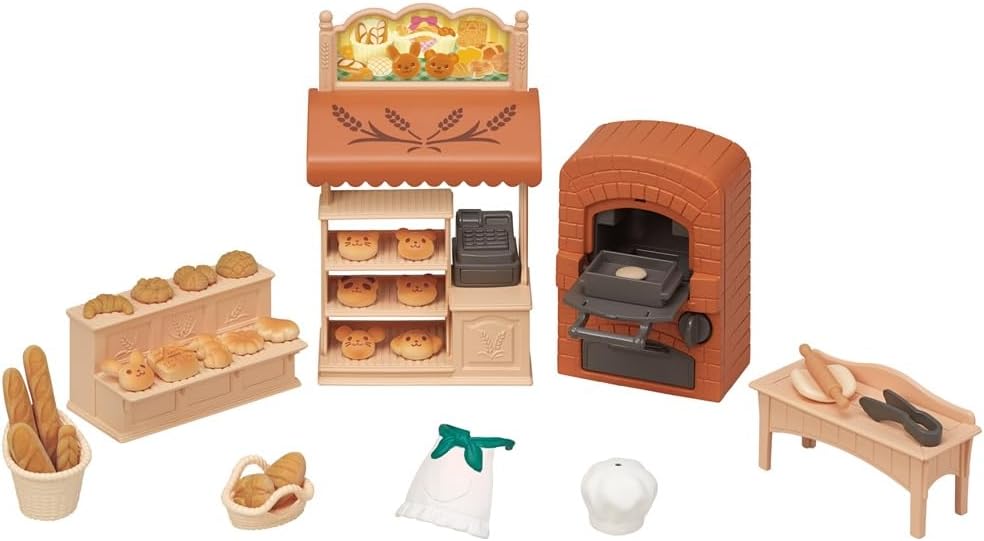 Sylvanian Families 5536 Bäckerei Set für Starter Haus - Puppenhaus Spielset