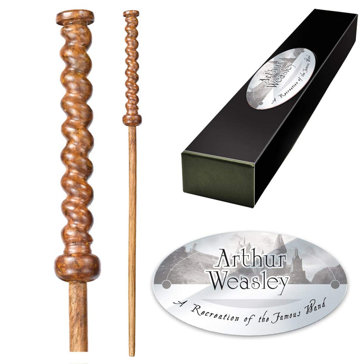 The Noble Collection - Arthur Weasley Character Wand - 16in (40cm) Wizarding World Wand with Name Ta