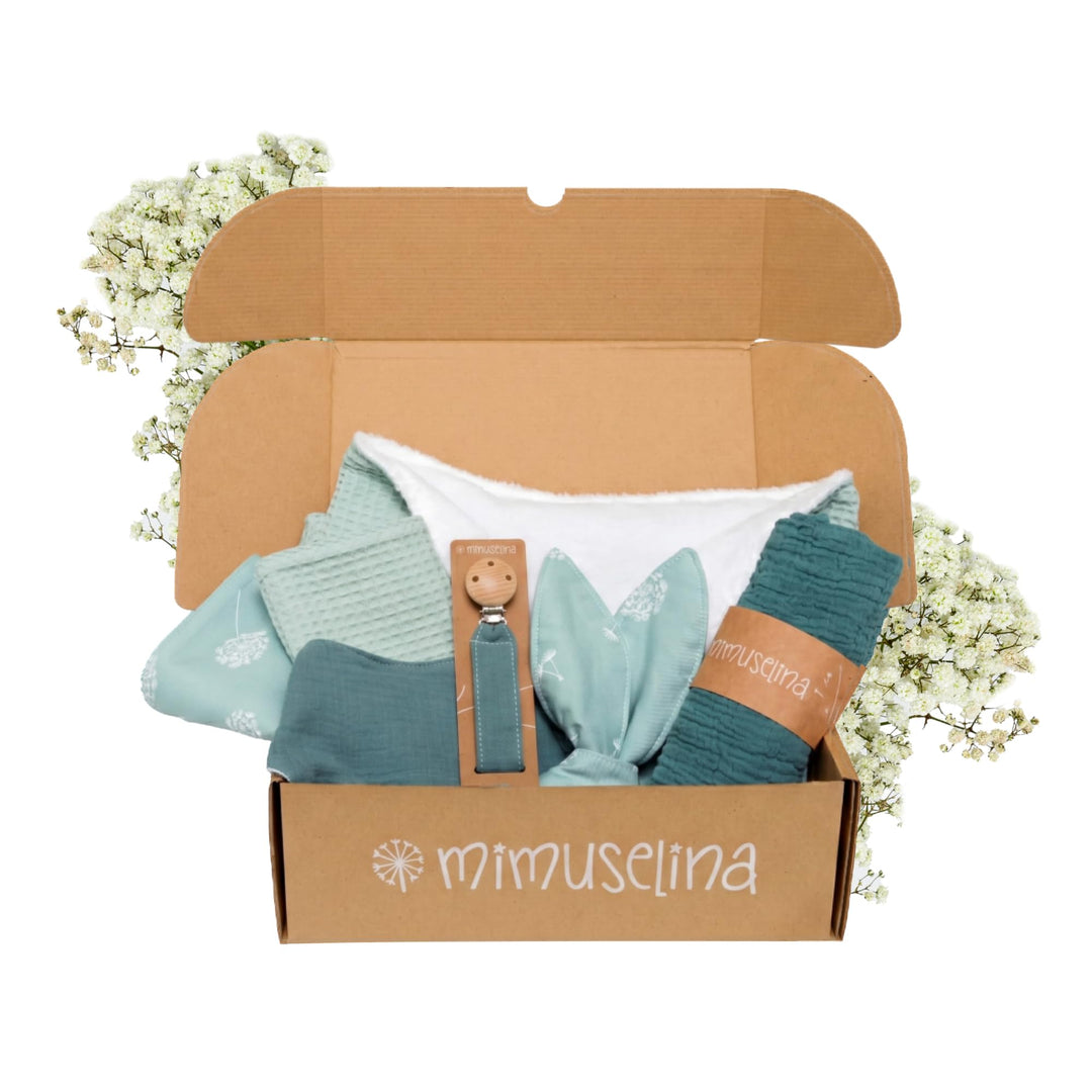 MIMUSELINA Pack Neugeborenen Geschenk | Baby Geschenk Mädchen oder Junge | Babygeschenke zur Geburt