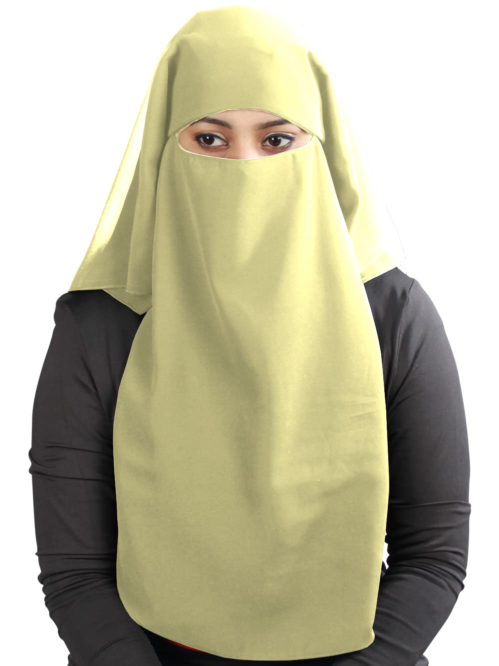 MyBatua 3 Schichten saudi niqab Im atmungsaktiven Georgette, Grosshandelspreis, 1 stk Gesichtsschlei