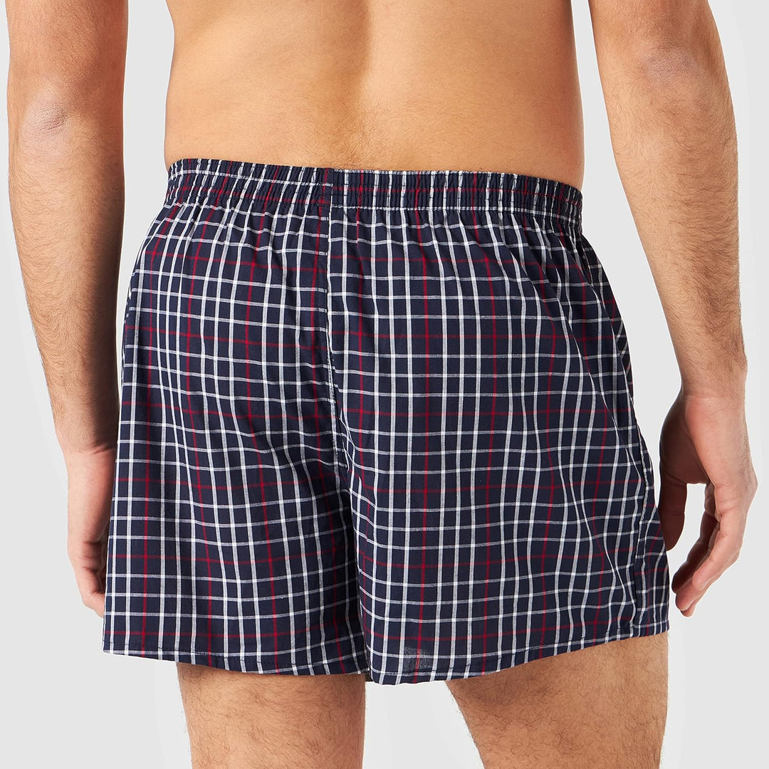 Lower East Herren American Boxershorts aus 100% Baumwolle: Packs in vielen Farben 6 Navy/Schwarz/Bor