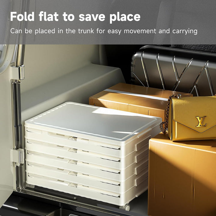 BTGGG 5 Tier Aufbewahrungsbox mit Deckel, 20L*5 Kunstoffboxen Aufbewahrungsboxen Stapelbar Plastikbo