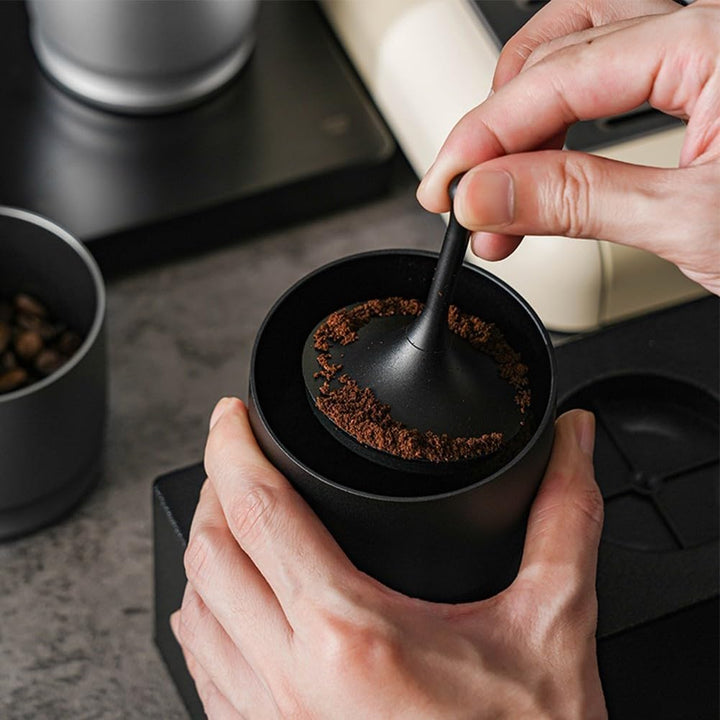Kaffeepulver-Dosierbecher, 58 mm, Dosiertrichter aus Aluminiumlegierung, Dosierringe, Presse mit Dec