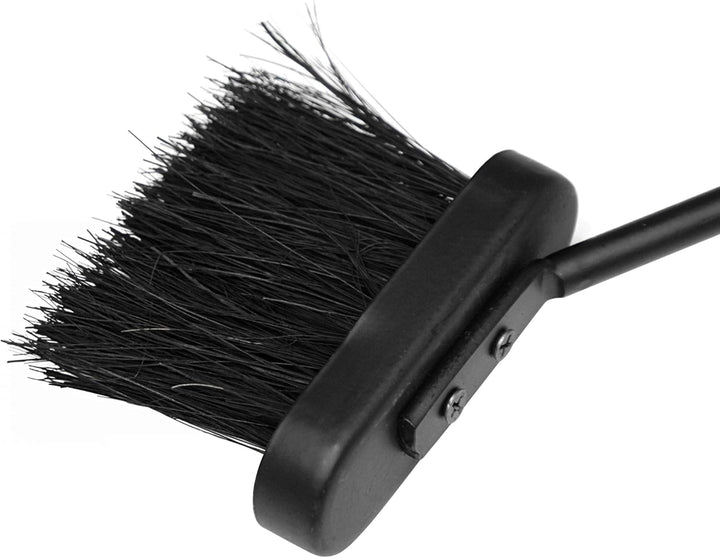 raik Kaminbesteck Gottfried 3-teilig aus Stahl schwarz Kamingarnitur mit Schaufel Besen und Schürhak