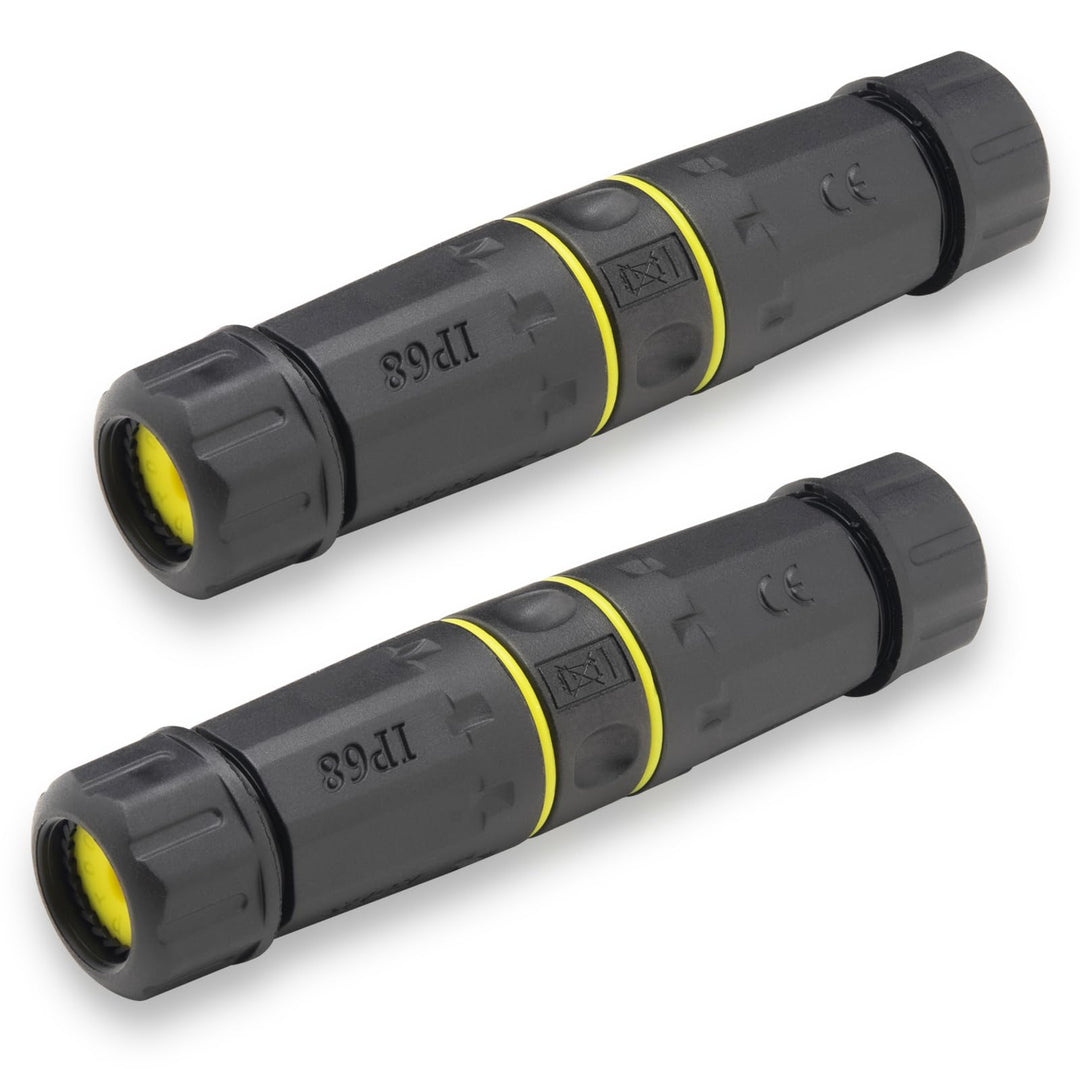 2X RJ45 Kupplung Outdoor IP68 Wasserdicht, Cat7 LAN Verbinder Geschirmt, Werkzeuglos, Ethernet Kabel