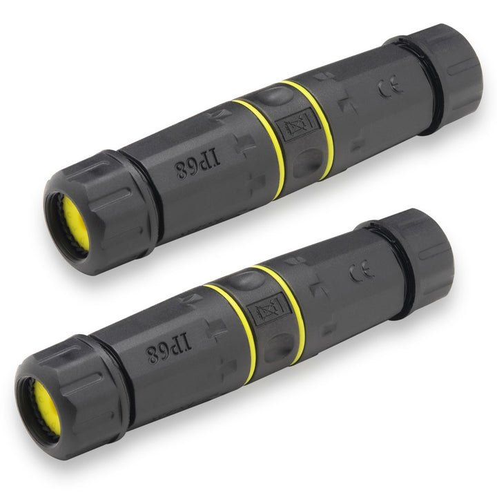 2X RJ45 Kupplung Outdoor IP68 Wasserdicht, Cat7 LAN Verbinder Geschirmt, Werkzeuglos, Ethernet Kabel