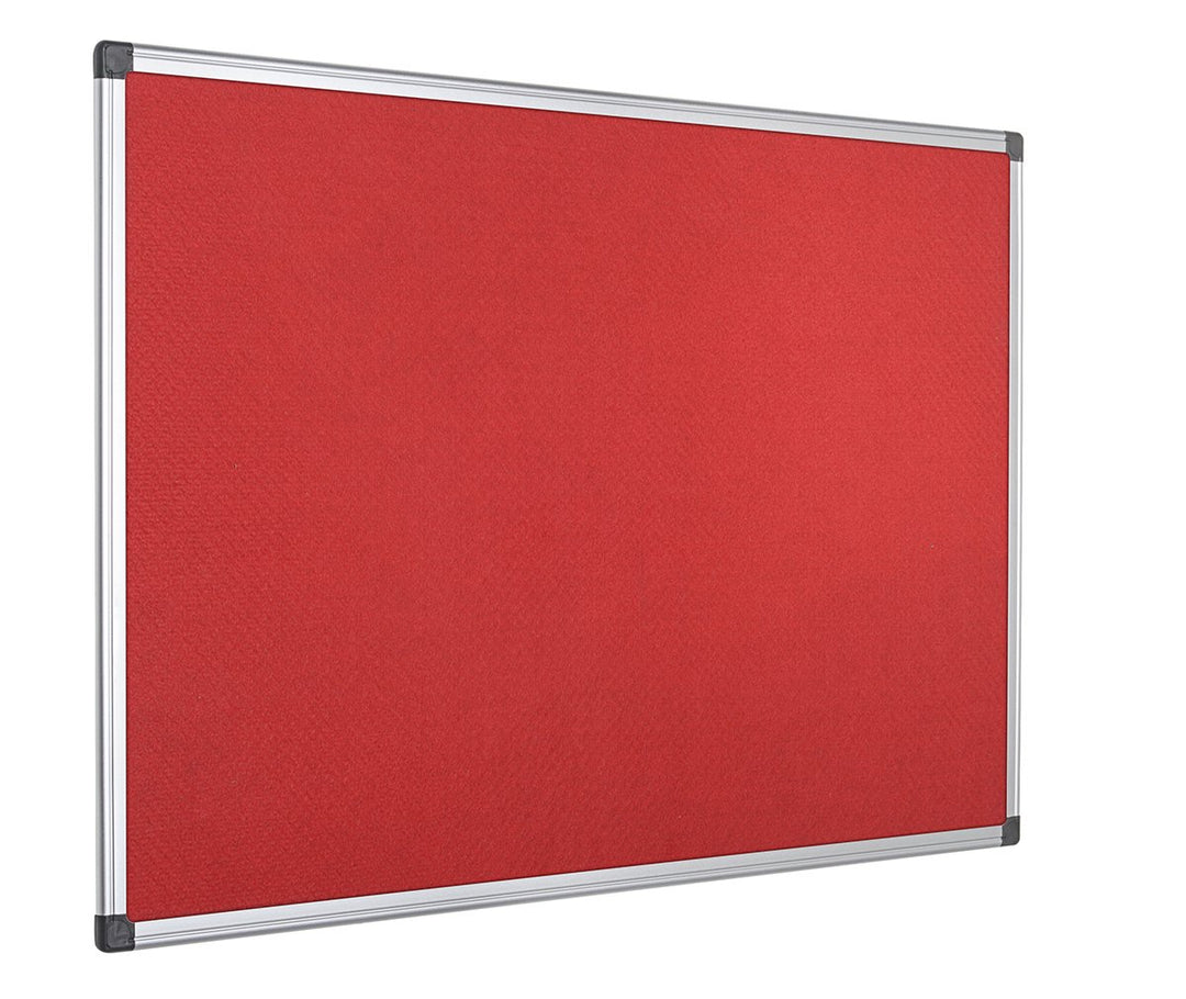 Bi-Office Filztafel Maya, Mit Aluminiumrahmen, Rote Filzoberfläche, Zum Gebrauch Mit Pinnnadeln, Pin