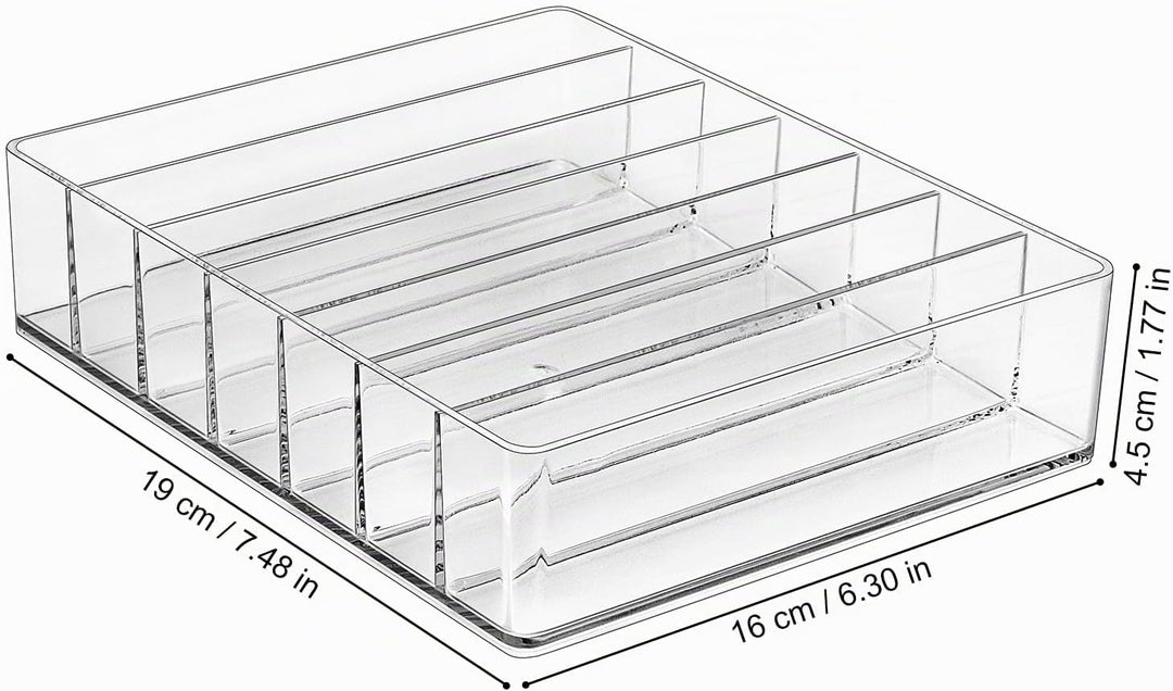 JessLab Eyeshadow Palette Makeup Organizer, Acryl 7-Section Divided Make up Organizer und Lagerung f