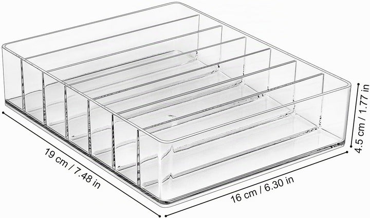 JessLab Eyeshadow Palette Makeup Organizer, Acryl 7-Section Divided Make up Organizer und Lagerung f