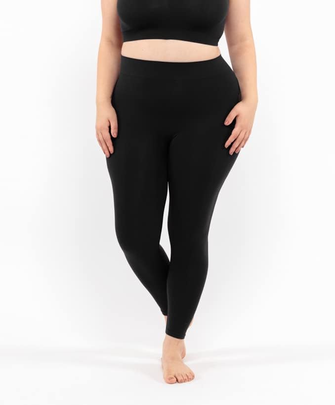LEELA LAB Leggings Damen Grosse Grössen, Basic Line, Bequem und Vielseitig, aus weicher Mikrofaser m