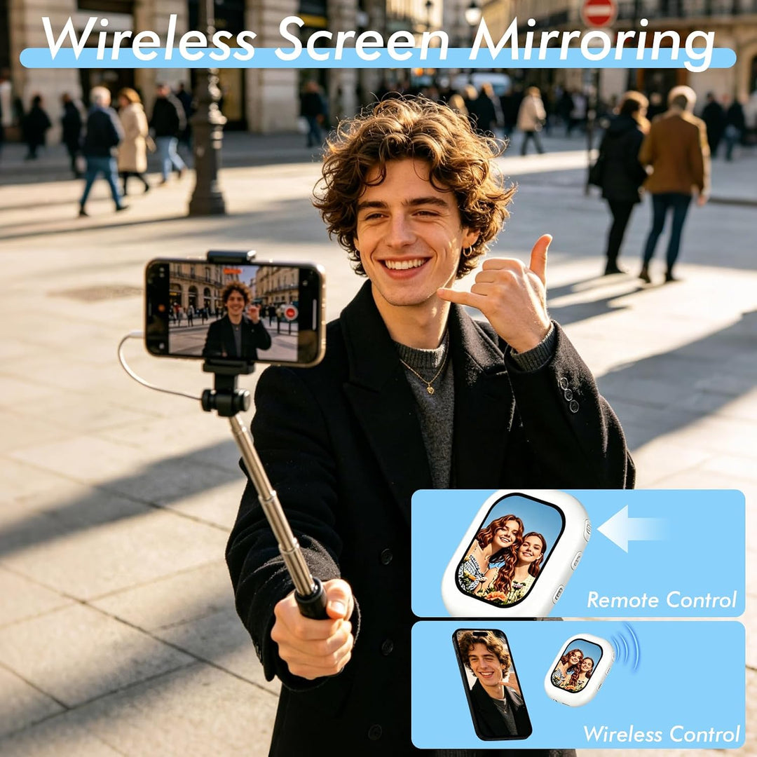 Handy Selfie Monitor für iPhone &amp; Android, 2.01 inch Kabellos Magnetischer Vlog Selfie Monitor Bilds