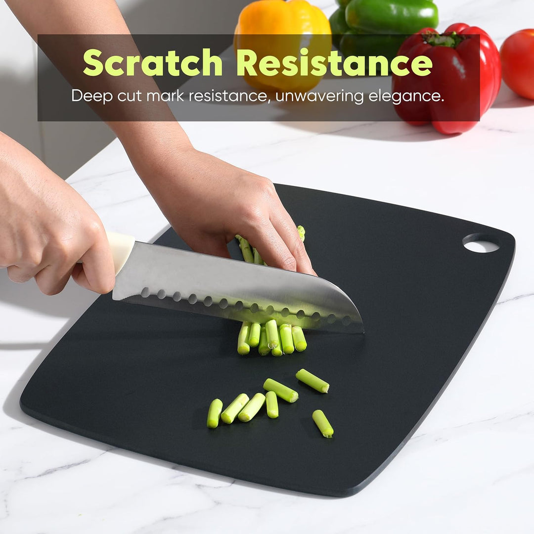 BESTCOOK Schneidebretter aus Holzfaser, 2er-Set, Spülmaschinenfest, Hohe Dichte, Antiporös, BPA-frei