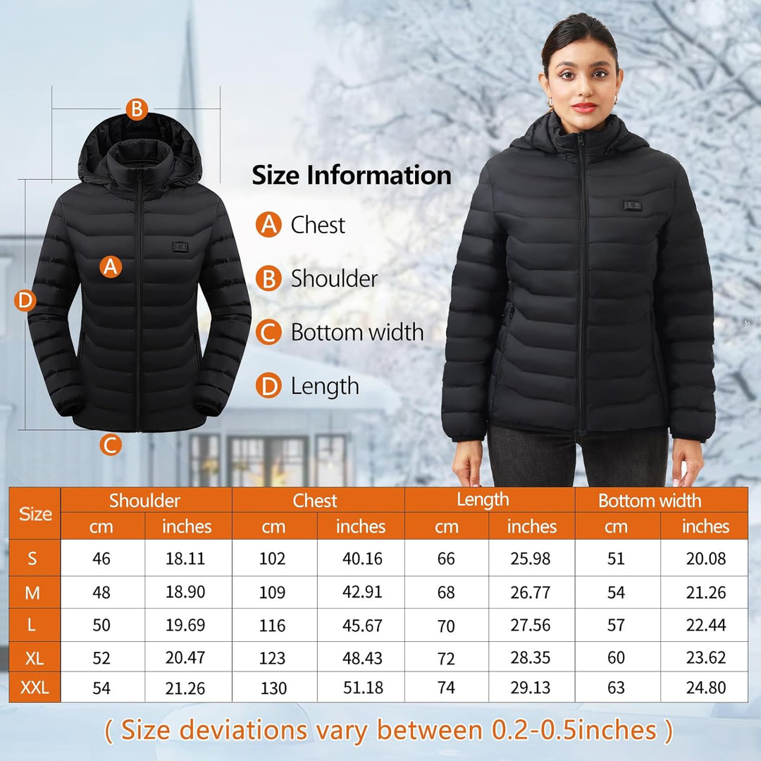Beheizbare Jacke Herren Damen, Winter Elektrische Herren Beheizte Jacke USB Lade Heizmantel Mit 5V 1