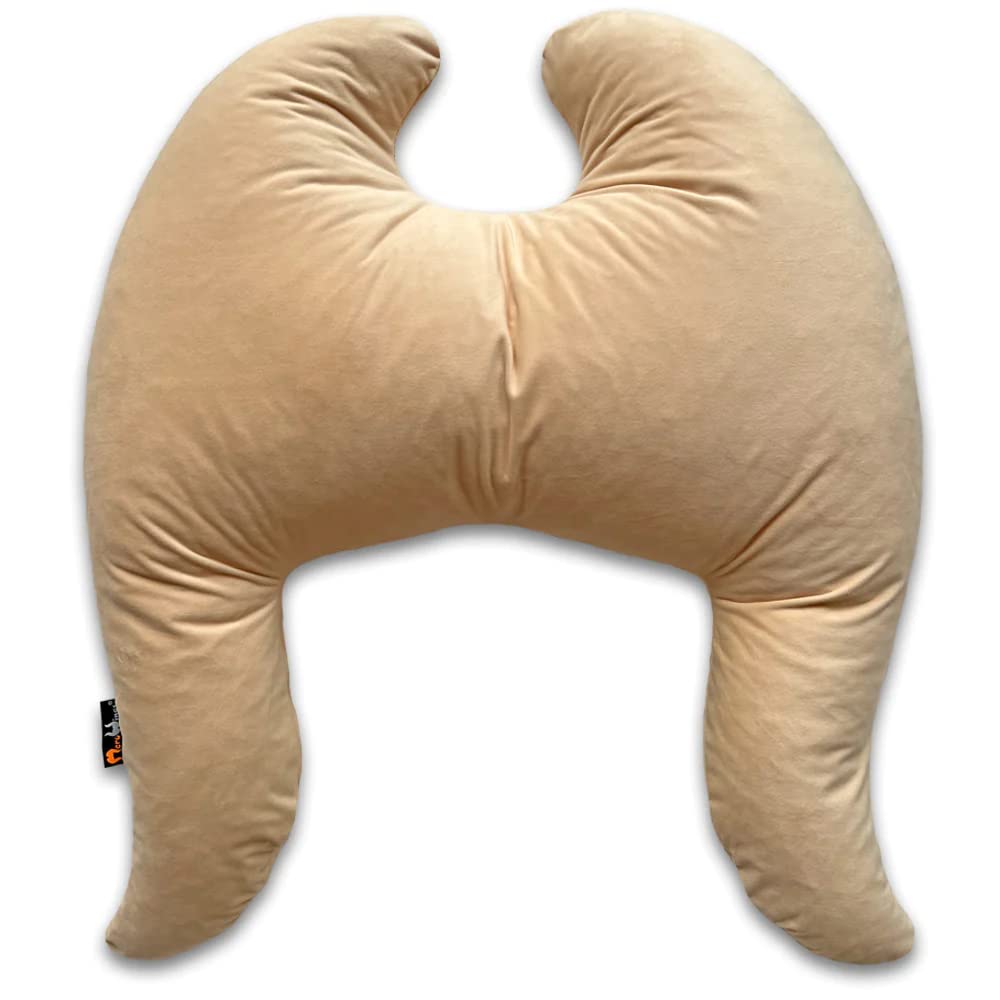 MeroWings Flügelkissen, Classic (L) Sand - Bezug und Füllung. Dekokissen vom Designer, Ergonomisches