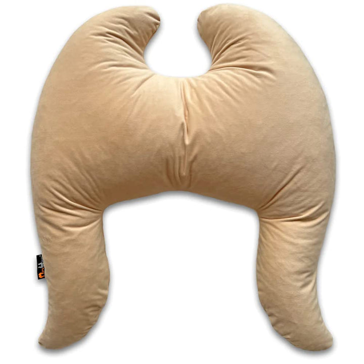 MeroWings Flügelkissen, Classic (L) Sand - Bezug und Füllung. Dekokissen vom Designer, Ergonomisches