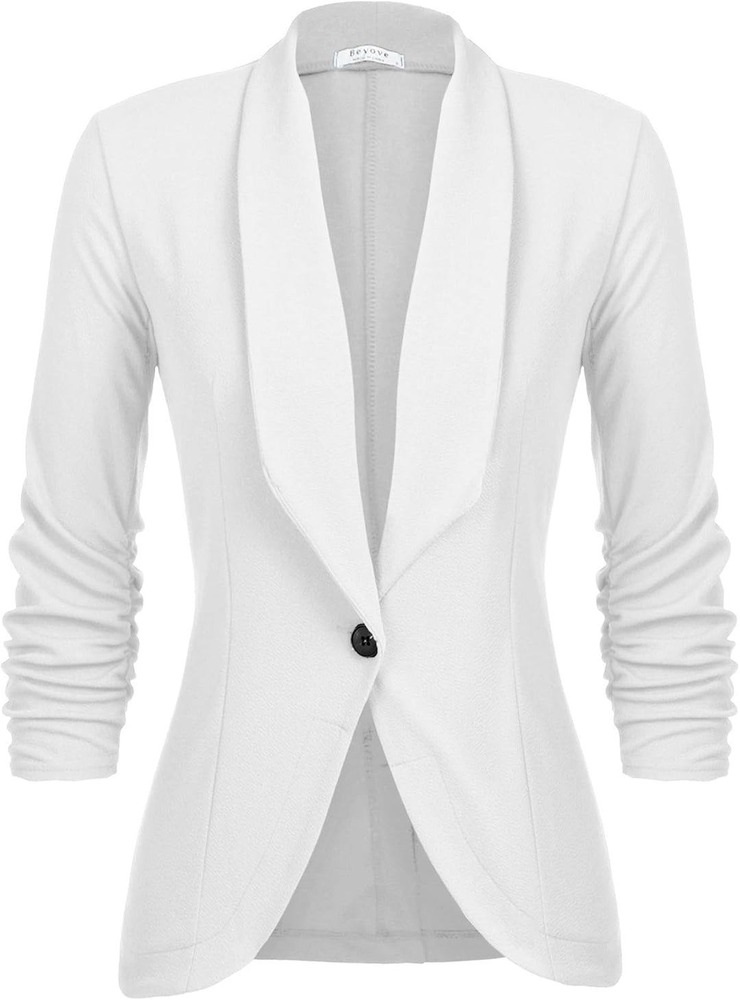Blazer Damen Sportlich Elegant Longblazer 3/4 Arm Sommer Leicht Business Büro Blazer Jacke Einfarbig