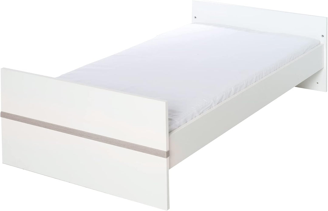 roba Kombi-Kinderbett 'Moritz', 70x140cm, Babybett, weiss, höhenverstellbar, 3 Schlupfsprossen, Komb