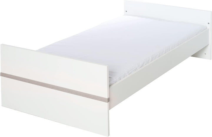 roba Kombi-Kinderbett 'Moritz', 70x140cm, Babybett, weiss, höhenverstellbar, 3 Schlupfsprossen, Komb