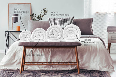 sleepling 192808 Bettwaren Set | Kopfkissen 80 x 80 cm + Winter Bettdecke 155 x 220 cm | warme Winte