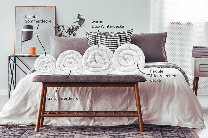 sleepling 192807 Bettwaren Set | Kopfkissen 80 x 80 cm + Winter Bettdecke 135 x 200 cm | warme Winte