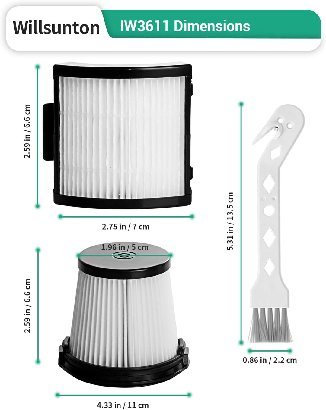 IW3612EU Filters Kompatibel mit Shark IW1611DE IW1611EU IW3611DE IW3611EU Detect Clean & Empty Akku-