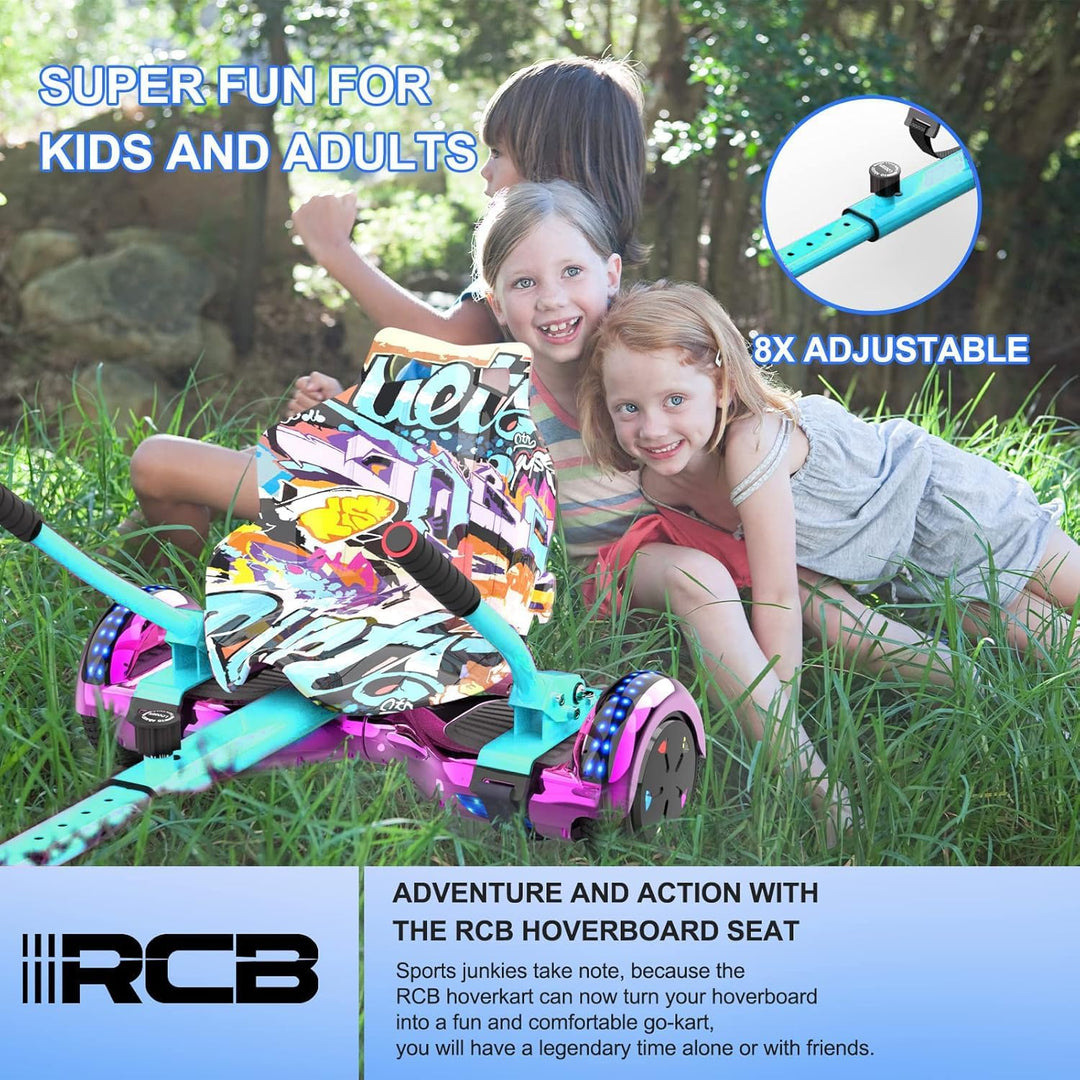 RCB Hoverboard Sitz, Go-Kart Zubehör für Hoverboards, Hoverboard mit Sitz passend für Aller 6.5"-10"