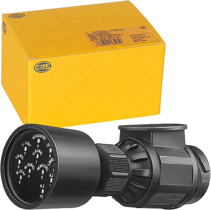 HELLA - Prüfgerät, Anhängersteckdose - 12V - 13-polig - DIN/ISO: 11446 - mit LED-Anzeige - 8PD 007 2
