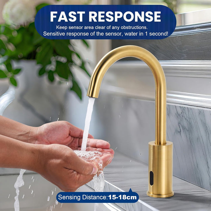 iVIGA Wasserhahn Sensor, Badarmatur Infrarot Sensor für Badezimmer Wasserhahn Bad Automatisch mit St