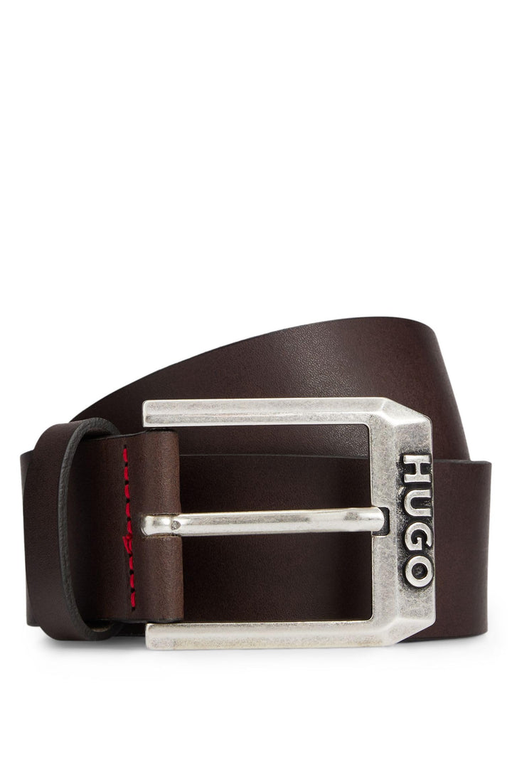 HUGO Herren Gürtel 85 Dark Brown, 85 Dark Brown