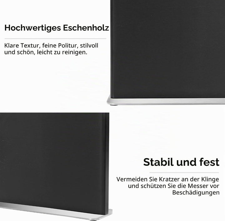 WILDMOK Magnetischer Messerhalter, Doppelseitiger magnetischer Messerblock, Magnetische Ständer aus