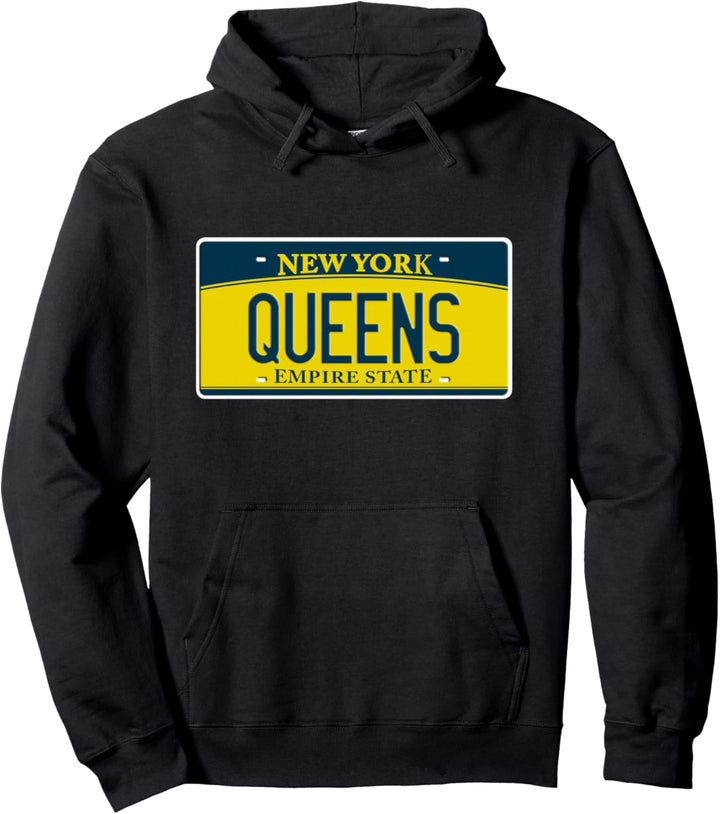 Queens NY New York Nachbarschaft Nummernschild Pullover Hoodie