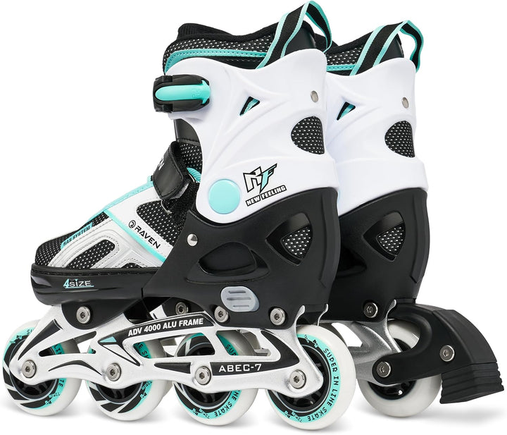 RAVEN Pulse Inline Skates Inliner für Kinder und Erwachsene OPTIONAL 2in1 mit Schlittschuhen verstel