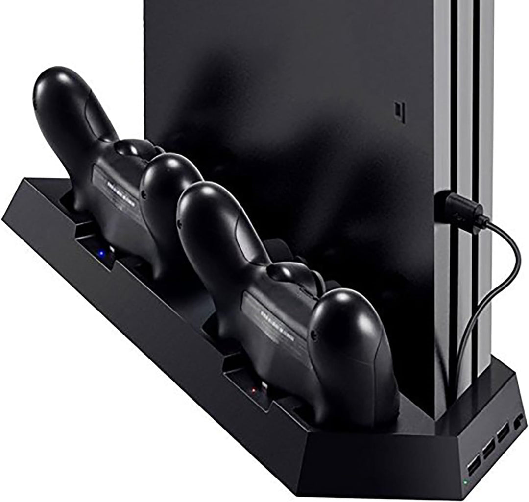 OSTENT Dual Controller Ladegerät Lüfter USB Hub Vertikale Ständer für Sony PS4 / Slim/Pro Konsole