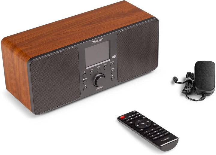 Audizio Genua DAB Radio mit Bluetooth – Stereo DAB Plus Radio mit Fernbedienung, 60 Speicherplätze,