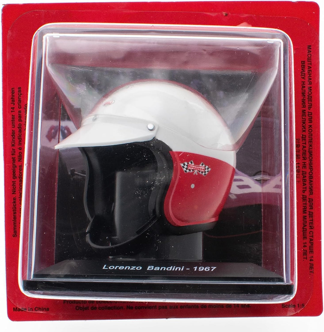 - Helmreproduktion im Massstab 1:5 des berühmten Ferrari F1-Formel-1-Fahrers: Lorenzo Bandini – 1967