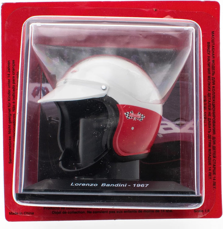 - Helmreproduktion im Massstab 1:5 des berühmten Ferrari F1-Formel-1-Fahrers: Lorenzo Bandini – 1967