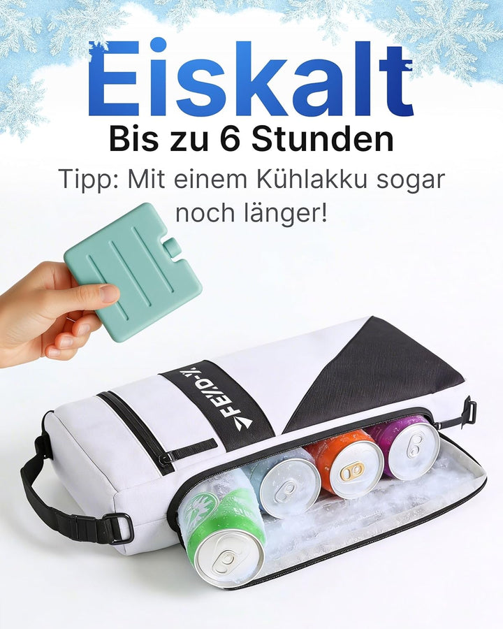 Premium Golf Bierkühler Kühltasche für Golftasche | Eiskalte 6 Dosen | Hält Getränke stundenlang kal