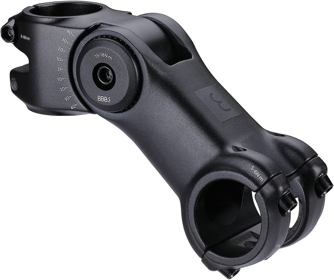 BBB Cycling Highfix Os Fahrradlenkervorbau Einstellbar mit-40° -+40° Stangendurchmesser 31,8mm 6061