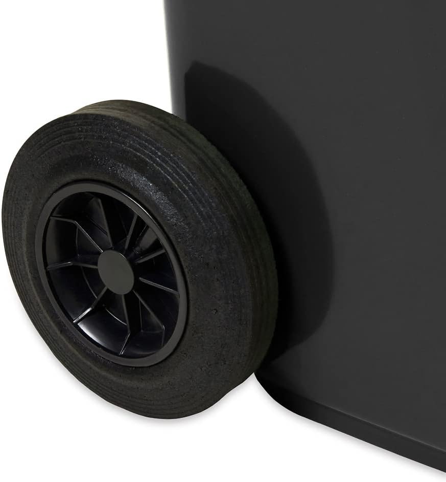 JESTIC Mülltonne Abfalltonne Reststofftonne 120L laufruhige Vollgummi-Räder NEU (Graphite)
