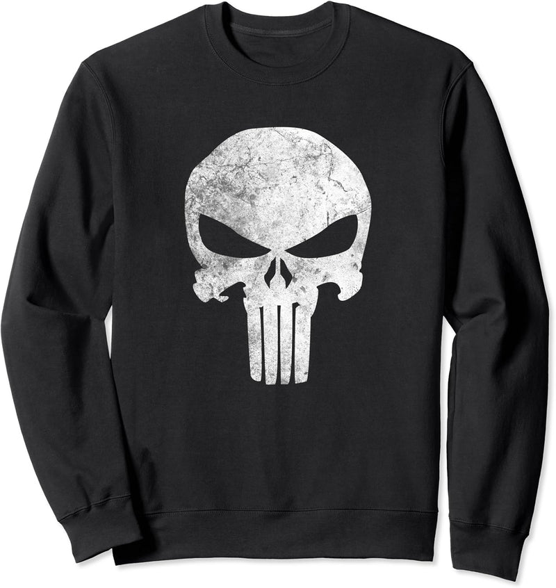 Marvel Punisher Skull Symbol Distressed Sweatshirt