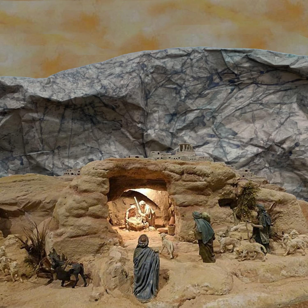 Gesar 2 Bögen 100 x 70 cm Felsenpapier für Weihnachtskrippe, hohe Qualität von Papier, Krippe oder E