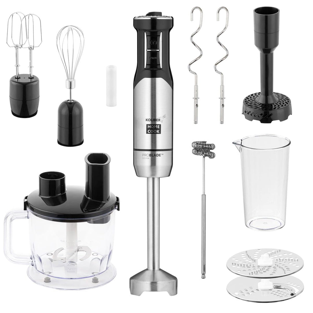 Koliber ROTOMAX X 1400W PRO Stabmixer Set XXL 14in1 Pürierstab 1 5L Zerkleinerer Gemüsereibe Kartoff