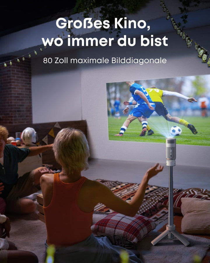 NEBULA Capsule Air Projektor mit Google TV, offiziell Lizenziertes Netflix, 720p Smarter Mini-Beamer
